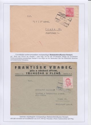 POSTMARKS IN BOHEMIA AND MORAVIA DURING THE POSTWAR PERIOD AFTER WW II – sheet 21