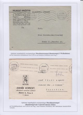 POSTMARKS IN BOHEMIA AND MORAVIA DURING THE POSTWAR PERIOD AFTER WW II – sheet 23