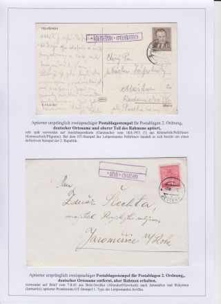 POSTMARKS IN BOHEMIA AND MORAVIA DURING THE POSTWAR PERIOD AFTER WW II – sheet 29