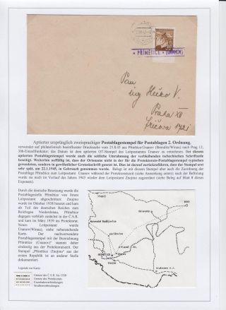 POSTMARKS IN BOHEMIA AND MORAVIA DURING THE POSTWAR PERIOD AFTER WW II – sheet 30