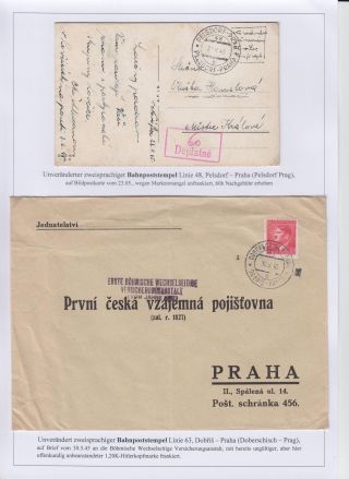 POSTMARKS IN BOHEMIA AND MORAVIA DURING THE POSTWAR PERIOD AFTER WW II – sheet 31
