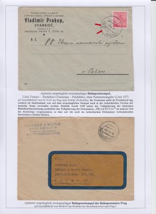 POSTMARKS IN BOHEMIA AND MORAVIA DURING THE POSTWAR PERIOD AFTER WW II – sheet 32