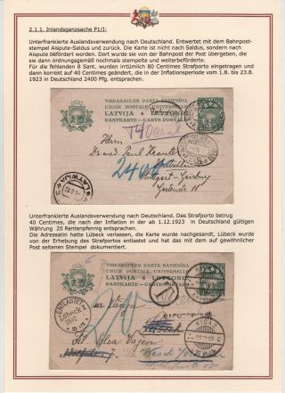 DIE GANZSACHEN DER REPUBLIK LETTLAND UND DER LETTISCHEN SOZIALISTISCHEN SOWJETREPUBLIK VON 1922-1941 – Blatt 6