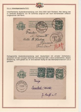 DIE GANZSACHEN DER REPUBLIK LETTLAND UND DER LETTISCHEN SOZIALISTISCHEN SOWJETREPUBLIK VON 1922-1941 – Blatt 7