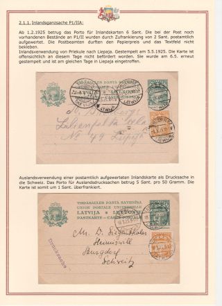 DIE GANZSACHEN DER REPUBLIK LETTLAND UND DER LETTISCHEN SOZIALISTISCHEN SOWJETREPUBLIK VON 1922-1941 – Blatt 11