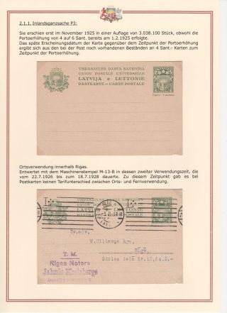 DIE GANZSACHEN DER REPUBLIK LETTLAND UND DER LETTISCHEN SOZIALISTISCHEN SOWJETREPUBLIK VON 1922-1941 – Blatt 12