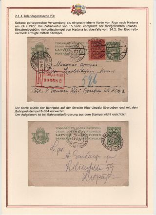 DIE GANZSACHEN DER REPUBLIK LETTLAND UND DER LETTISCHEN SOZIALISTISCHEN SOWJETREPUBLIK VON 1922-1941 – Blatt 13