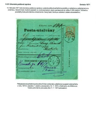 POSTAL SERVICES IN SPIŠ REGION UNTIL 1920 – sheet 63