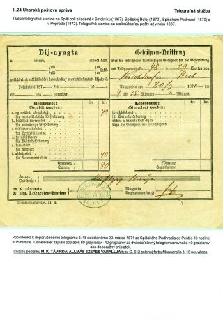 POSTAL SERVICES IN SPIŠ REGION UNTIL 1920 – sheet 64
