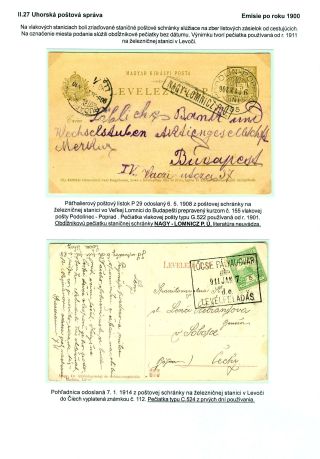 POSTAL SERVICES IN SPIŠ REGION UNTIL 1920 – sheet 72