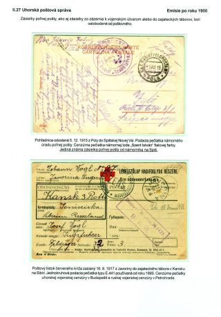 POSTAL SERVICES IN SPIŠ REGION UNTIL 1920 – sheet 74