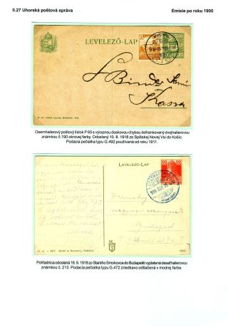 POSTAL SERVICES IN SPIŠ REGION UNTIL 1920 – sheet 75