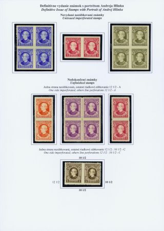 SLOVENSKO 1939: VÝPLATNÍ ZNÁMKY S PORTRÉTEM ANDREJE HLINKY – list 34