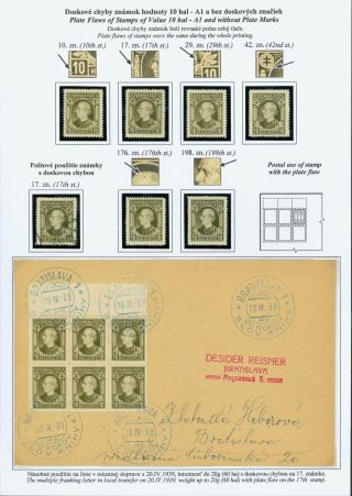 SLOVENSKO 1939: VÝPLATNÍ ZNÁMKY S PORTRÉTEM ANDREJE HLINKY – list 41