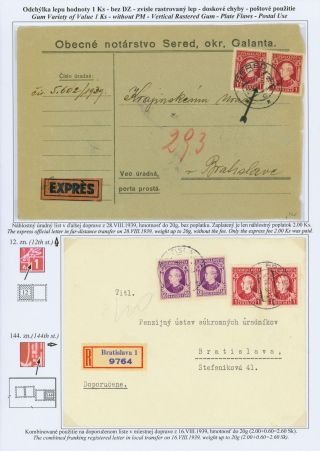 SLOVENSKO 1939: VÝPLATNÍ ZNÁMKY S PORTRÉTEM ANDREJE HLINKY – list 69