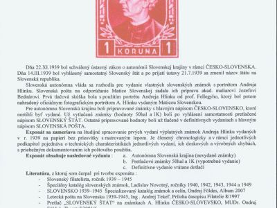 SLOVAKIA 1939: POSTAGE STAMPS WITH PORTRAIT OF ANDREJ HLINKA