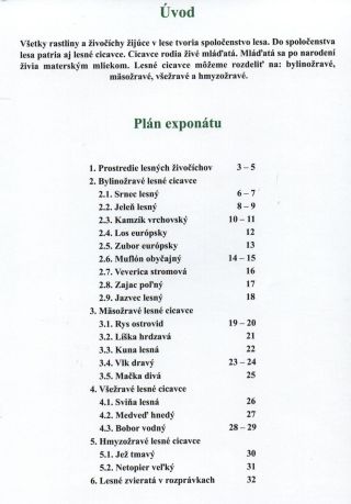 Lesní savci – list 2