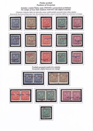 SLOVENSKO 1939 - VÝPLATNÍ ZNÁMKY STÁTNÍ ZNAK A PORTRÉTY S PŘETISKEM "Slovenský štát 1939" – list 29