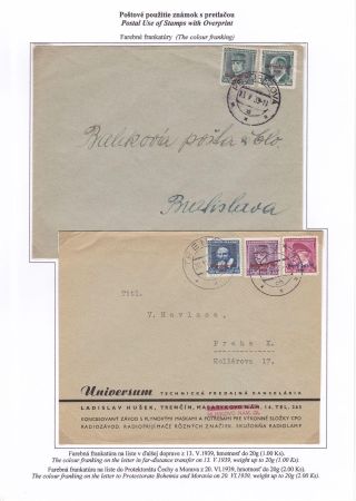 SLOWAKEI 1939 - "Slovenský štát 1939" AUFDRUCKMARKEN STAATSWAPPE UND PORTRÄTE – Blatt 45