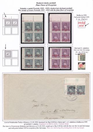 SLOWAKEI 1939 - "Slovenský štát 1939" AUFDRUCKMARKEN STAATSWAPPE UND PORTRÄTE – Blatt 59