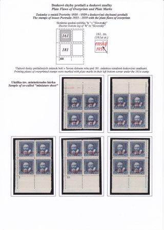 SLOVENSKO 1939 - VÝPLATNÍ ZNÁMKY STÁTNÍ ZNAK A PORTRÉTY S PŘETISKEM "Slovenský štát 1939" – list 65