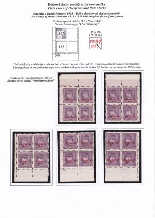 SLOVENSKO 1939 - VÝPLATNÍ ZNÁMKY STÁTNÍ ZNAK A PORTRÉTY S PŘETISKEM "Slovenský štát 1939" – list 66