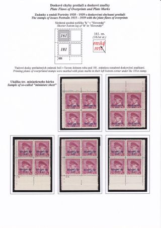 SLOVENSKO 1939 - VÝPLATNÍ ZNÁMKY STÁTNÍ ZNAK A PORTRÉTY S PŘETISKEM "Slovenský štát 1939" – list 68