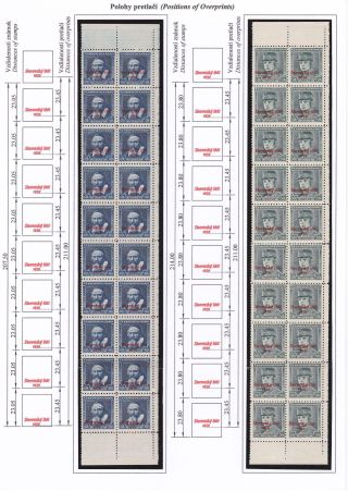 SLOVENSKO 1939 - VÝPLATNÍ ZNÁMKY STÁTNÍ ZNAK A PORTRÉTY S PŘETISKEM "Slovenský štát 1939" – list 71