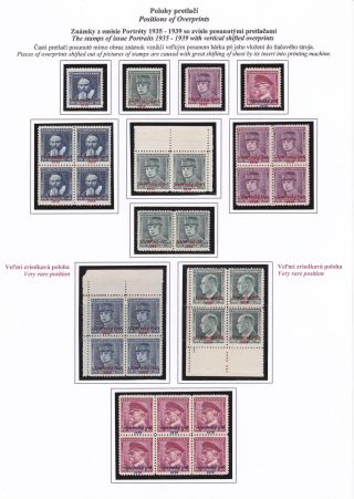 SLOVENSKO 1939 - VÝPLATNÍ ZNÁMKY STÁTNÍ ZNAK A PORTRÉTY S PŘETISKEM "Slovenský štát 1939" – list 75