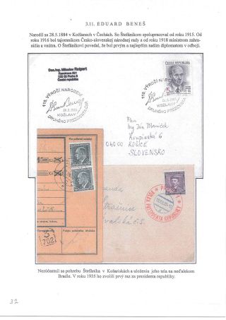 M. R. ŠTEFÁNIK, SCIENTIST, SOLDIER, DIPLOMAT – sheet 32