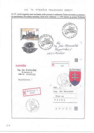 M. R. ŠTEFÁNIK, SCIENTIST, SOLDIER, DIPLOMAT – sheet 64