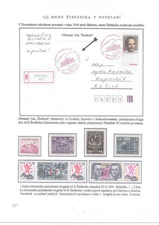 M. R. ŠTEFÁNIK, SCIENTIST, SOLDIER, DIPLOMAT – sheet 75