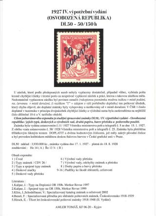 1927 IV. POSTAGE DUE PROVISIONAL ISSUE (CHAINBRAKER) DL 50 - 50/150 H – sheet 1
