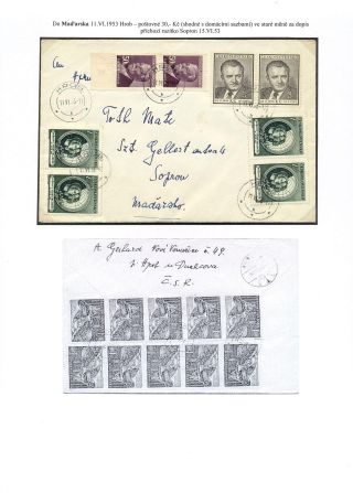 TSCHECHOSLOWAKEI: WÄHRUNGSREFORM 1953 - KORRESPONDENZ NACH AUSLAND – Blatt 3