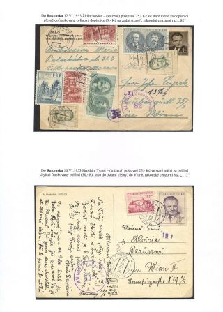 TSCHECHOSLOWAKEI: WÄHRUNGSREFORM 1953 - KORRESPONDENZ NACH AUSLAND – Blatt 4