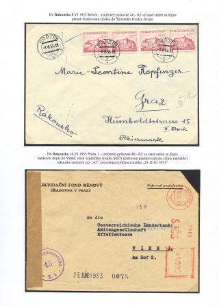 TSCHECHOSLOWAKEI: WÄHRUNGSREFORM 1953 - KORRESPONDENZ NACH AUSLAND – Blatt 5