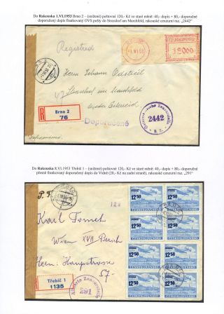 TSCHECHOSLOWAKEI: WÄHRUNGSREFORM 1953 - KORRESPONDENZ NACH AUSLAND – Blatt 6
