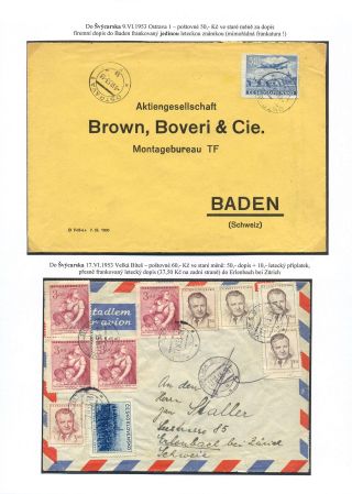 TSCHECHOSLOWAKEI: WÄHRUNGSREFORM 1953 - KORRESPONDENZ NACH AUSLAND – Blatt 11