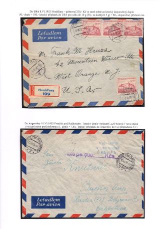 TSCHECHOSLOWAKEI: WÄHRUNGSREFORM 1953 - KORRESPONDENZ NACH AUSLAND – Blatt 15