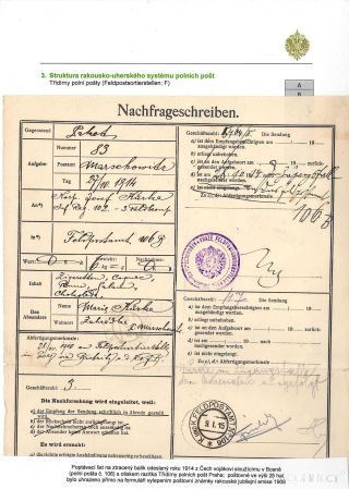 RAKOUSKO-UHERSKÁ POLNÍ POŠTA 1914-1918 – list 19