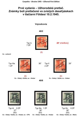 CARPATHO-UKRAINE 1945 – sheet 2