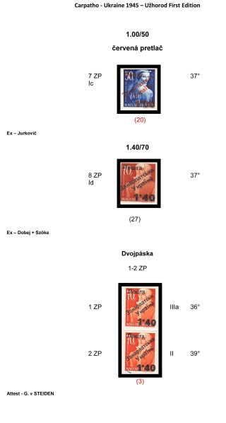 CARPATHO-UKRAINE 1945 – sheet 12