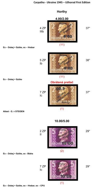 CARPATHO-UKRAINE 1945 – sheet 15