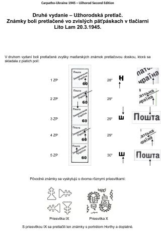 CARPATHO-UKRAINE 1945 – sheet 21