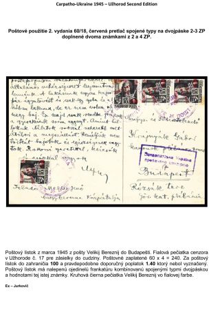 CARPATHO-UKRAINE 1945 – sheet 40