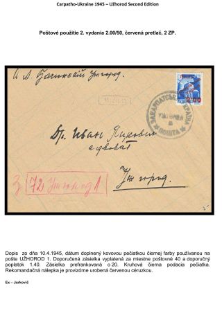 CARPATHO-UKRAINE 1945 – sheet 45