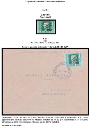 CARPATHO-UKRAINE 1945 – sheet 56