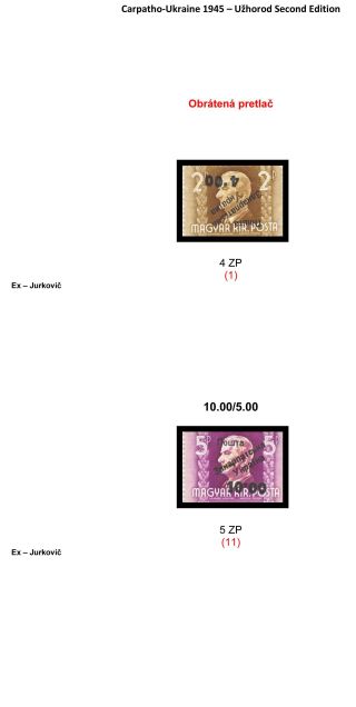 CARPATHO-UKRAINE 1945 – sheet 58