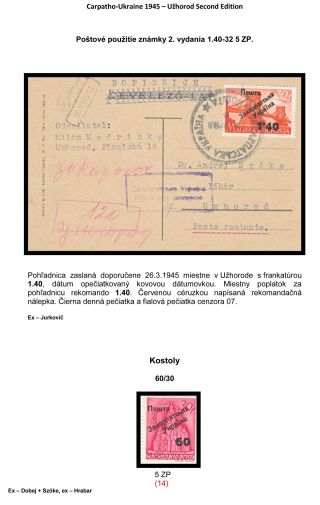 CARPATHO-UKRAINE 1945 – sheet 61