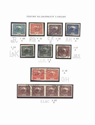 PERFINS ON HRADCANY STAMP ISSUE – sheet 6